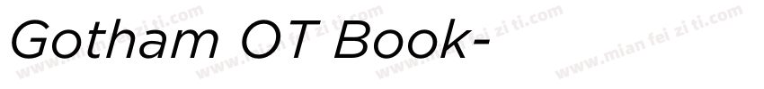 Gotham OT Book字体转换